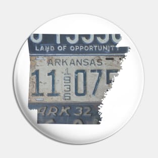 Vintage Arkansas License Plates Pin