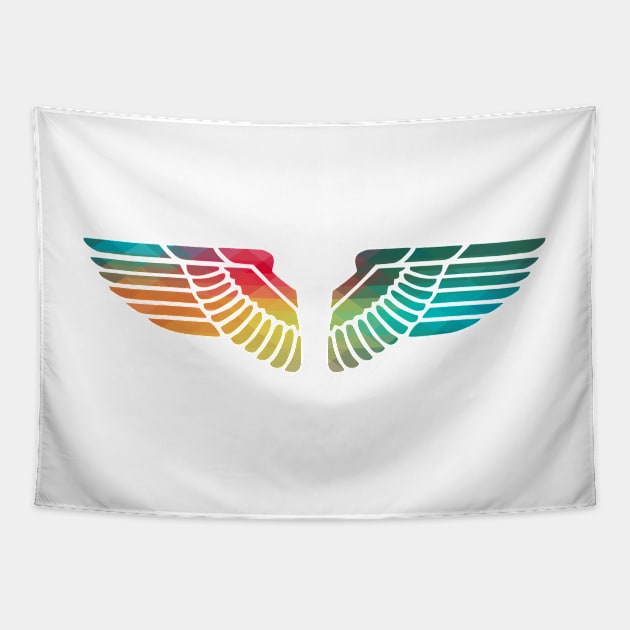 Rainbow wings Tapestry by AdiDsgn