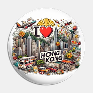 I Love Hong Kong Pin