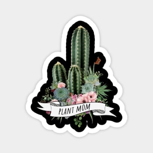 Succulents, cactus and plants mom Magnet