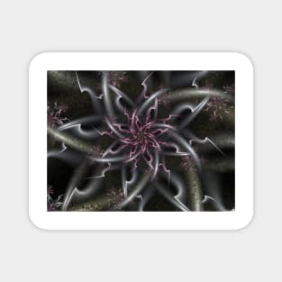 Spiky Pink and Grey Spiral Magnet