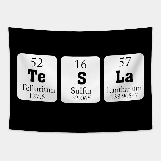 Tesla Periodic Table Of Elements Tapestry by marjaalvaro