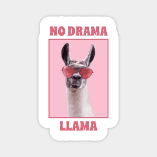 No Drama Llama, funny humor llama graphic slogan Magnet