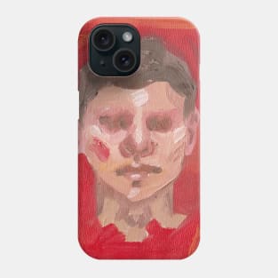 Red Portrait - This is Fine - Oil Painting Phone Case