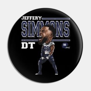 Jeffery Simmons Tennessee Cartoon Pin