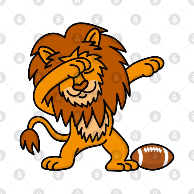 Dab dabbing lion rugby American football funny by LaundryFactory