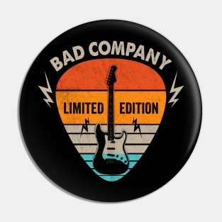 Vintage Bad Company Name Guitar Pick Limited Edition Birthday Pin