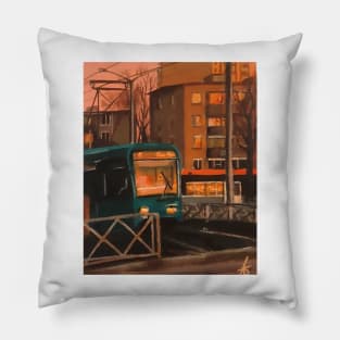 Urban sunset Pillow