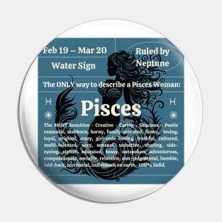 Pisces Woman Energy Pin