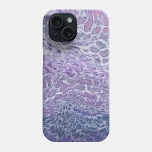 Lilac Acrylic Pouring Abstract Fluid Art Phone Case