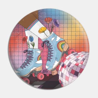 Roller-Disco Party Pin