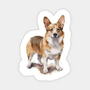 Welsh Corgi Watercolor Style Magnet