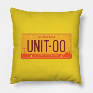 Unit 00 [Yellow] License Plate Pillow