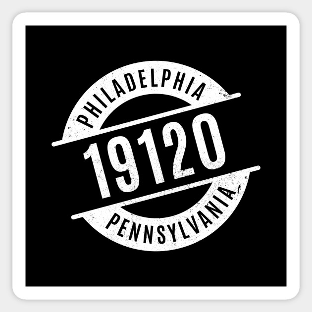Philadelphia Pennsylvania 19120 Zip Code Zipcode Sticker Teepublic