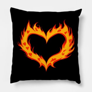 Torching Flame Heart | Valentine's Day Pillow