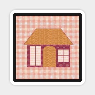 Little Pink and Mustard house Magnet