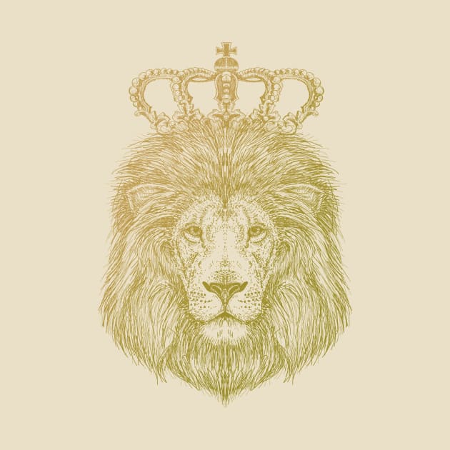 Lion sketch with crown t-shirt - Royal king lion head shirt by OutfittersAve