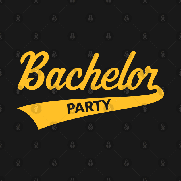 Bachelor Party (Stag Party / Team Groom / Lettering / Gold) by MrFaulbaum