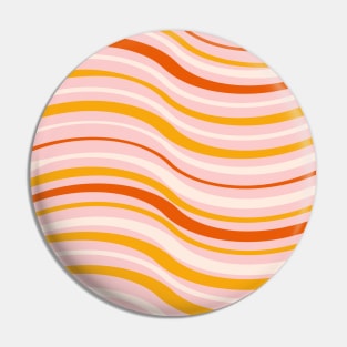 Retro Striped Abstract Pattern. Hippie trippy swirl 70s. Pin