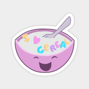 I Heart Cereal Pink Magnet