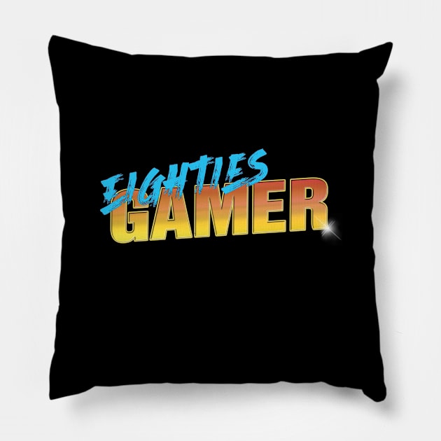 80s GAMER #1 Pillow by RickTurner