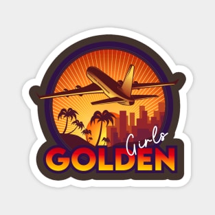 Retro Circle Golden Girls Magnet