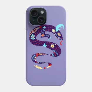 Blue Chinese New Year Dragon with Fireworks Phone Case