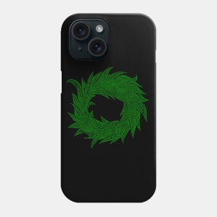 Wreath (black and green) Phone Case