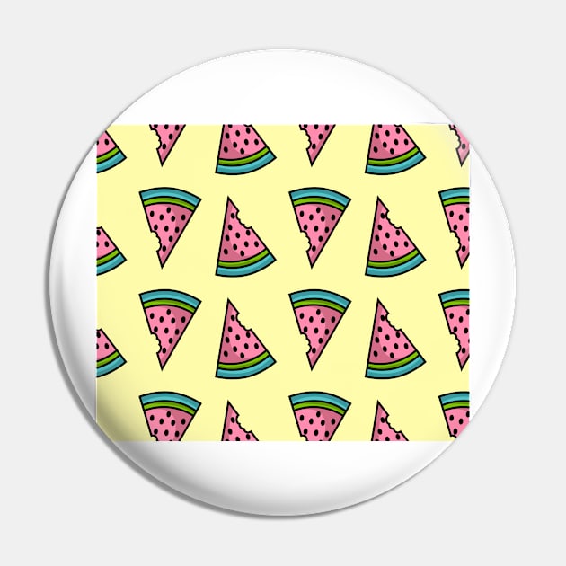 Watercolor watermelon Pin by timegraf