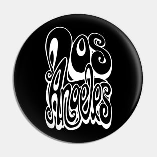 Los Angeles lettering art - chalkboard black and white Pin