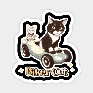 Biker Cat,Racer Cat Magnet