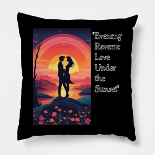 "Evening Reverie: Love Under the Sunset" Pillow