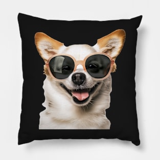 Dog Wearing Sunglasses Pillow