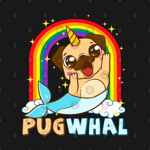 Pugwahl funny pug unicorn by LIFUA