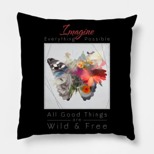 Butterfly Nature Flower Imagine Wild Free Pillow