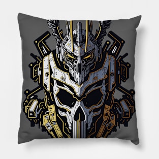 Mecha Skull S01 D25 Pillow