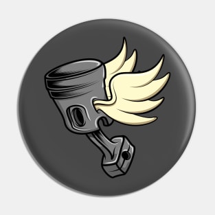 Piston Wings comic Biker tuner Pin