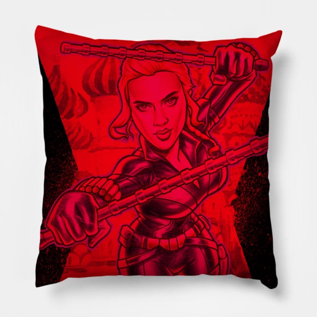 Black Nat Red Version Pillow by renatodsc