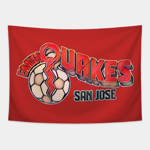 San Jose Earthquakes Soccer Tapestry by Kitta’s Shop