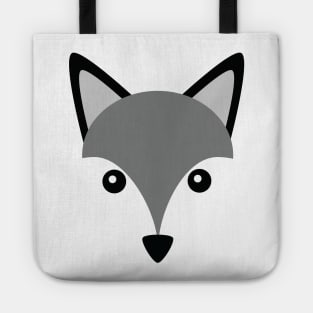 Cute Little Husky Dog Wolf Head Logo Illustration Tote