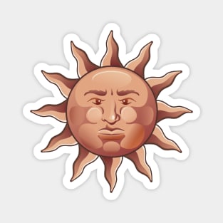 Sun with Man Face Magnet