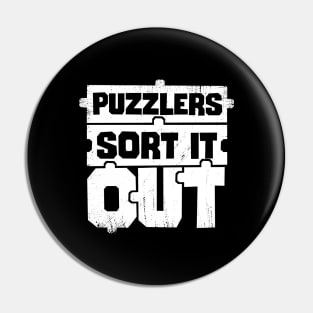 Puzzlers Sort It Out Jigsaw Puzzle Lover Gift Pin