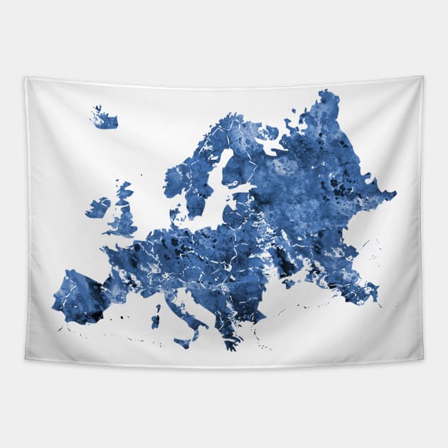 Map of Europe Tapestry by erzebeth