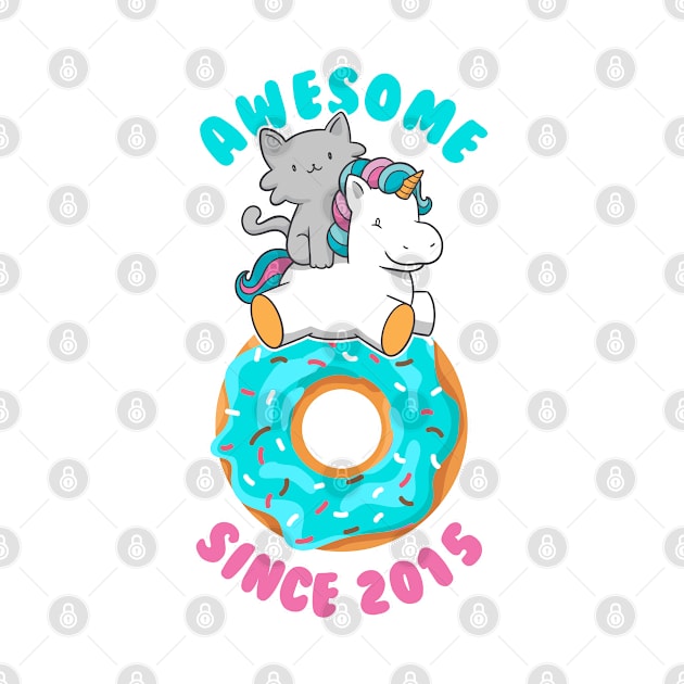 Donut Kitten Unicorn Awesome since 2015 by cecatto1994