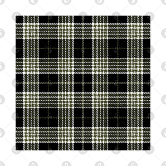 Olive Green and BlackTartan Plaid Pattern by teezeedy