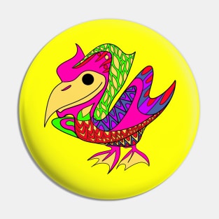 pelican bird in mayan pattern ecopop Pin