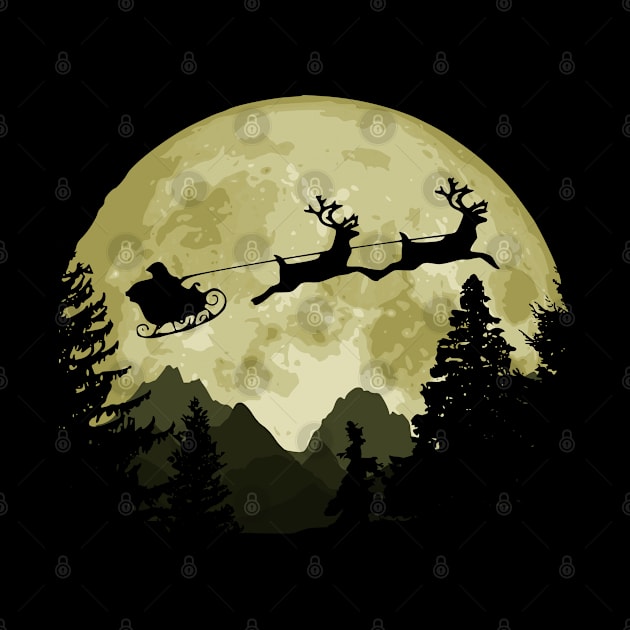 Santa Claus And The Moon by Nerd_art