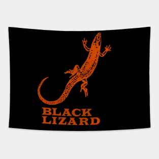 Black Lizard - red Tapestry