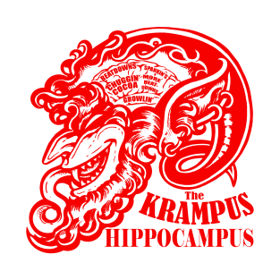The Krampus Brain - Krampus Hippocampus - Red Color Version T-Shirt