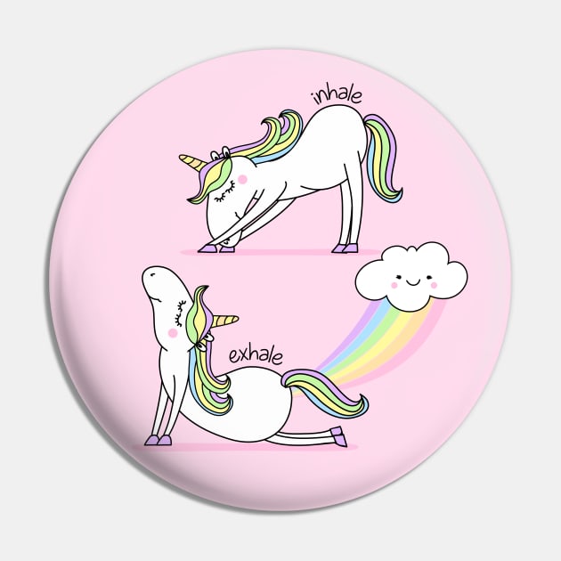 Cute Unicorn Yoga Pin by Juriren